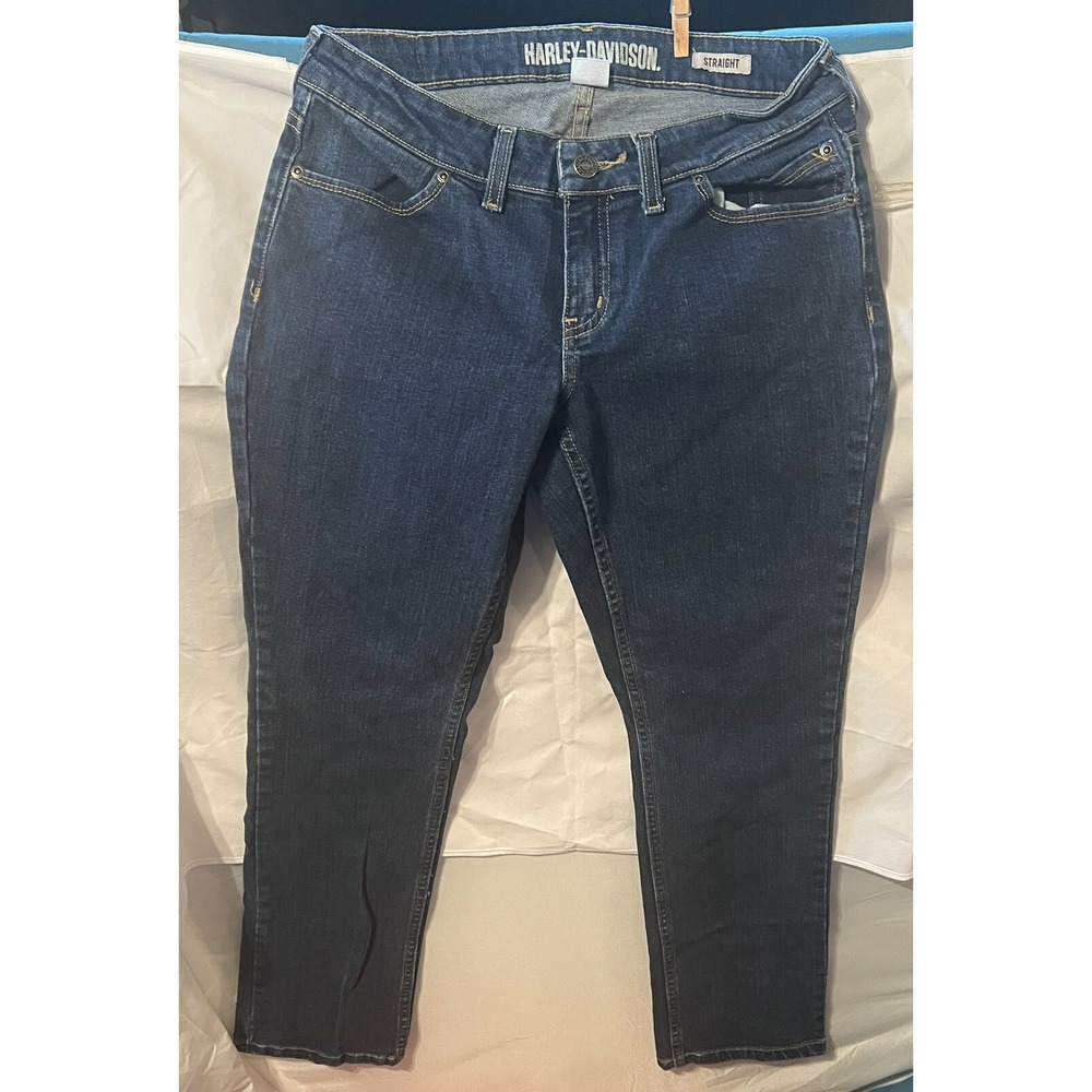 Harley-Davison Womens Straight Leg Jean Size 27 Denim